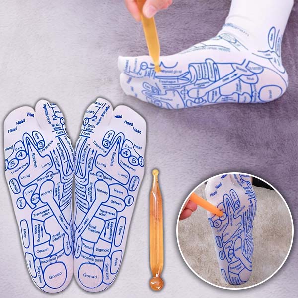 Aktywuj punkty zdrowia – skarpetki do refleksologii dla codziennego masażu | FEETRA