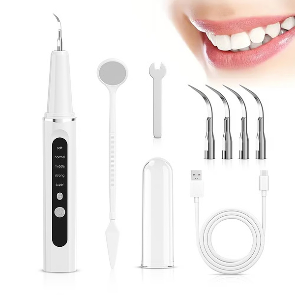 Elektryczna polerka do zębów - 5 trybów, światło LED, USB-C | DENTELA